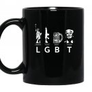 Liberty guns beer trump funny parody lgbt Mug Black