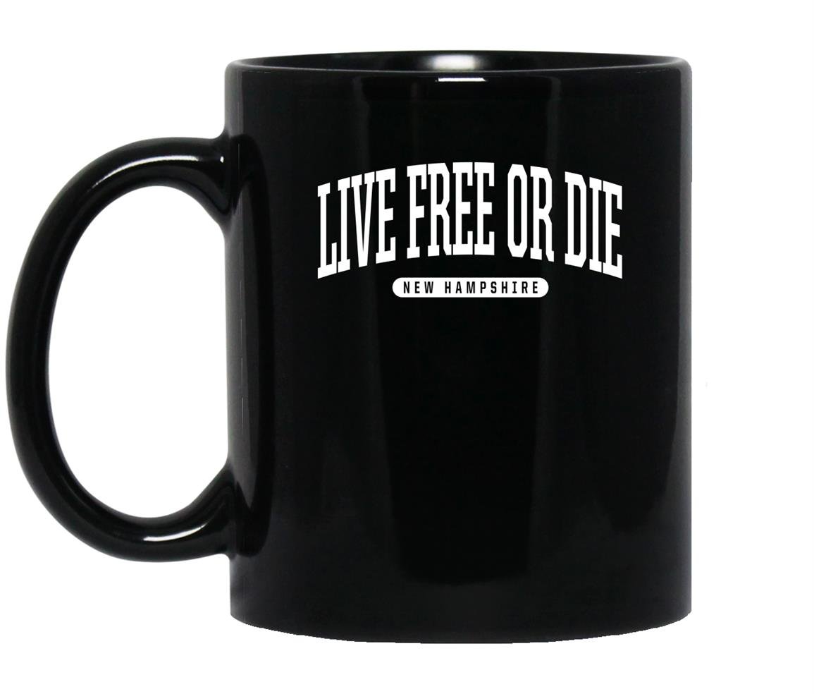 Live free or die college university Mug Black