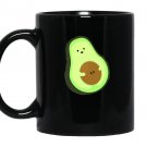 Lol cute amusing avocado pregnant mom with baby seed Mug Black