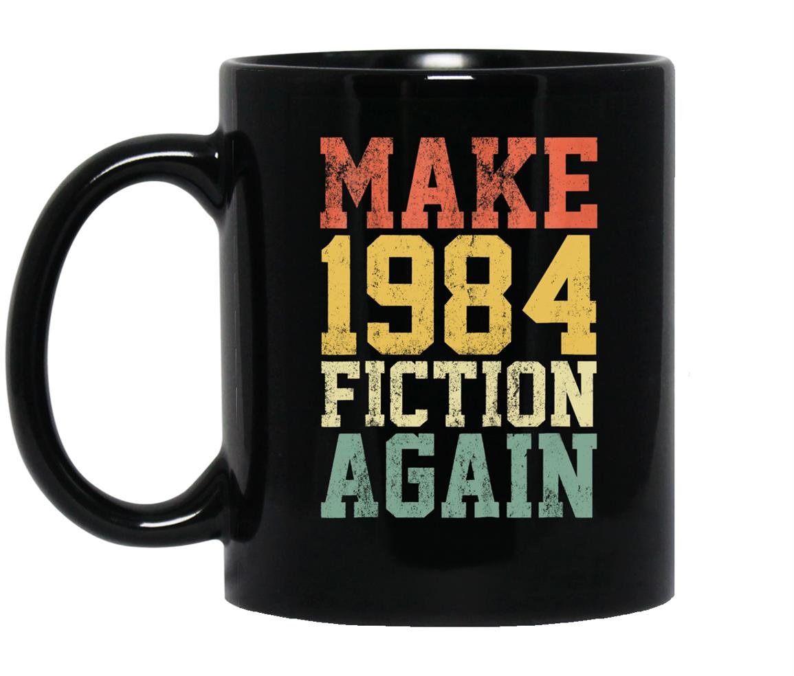 Make 1984 fiction again patriotic trump hate retro Mug Black