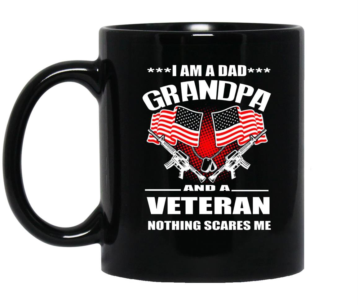 Im a dad grandpa veteran 4th july independence day Mug Black