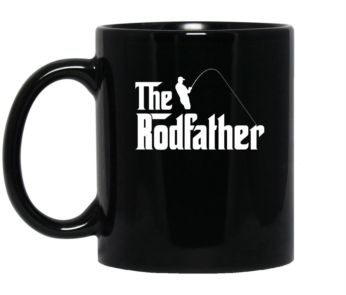 The rodfather funny fishing Mug Black