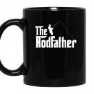 The rodfather funny fishing Mug Black