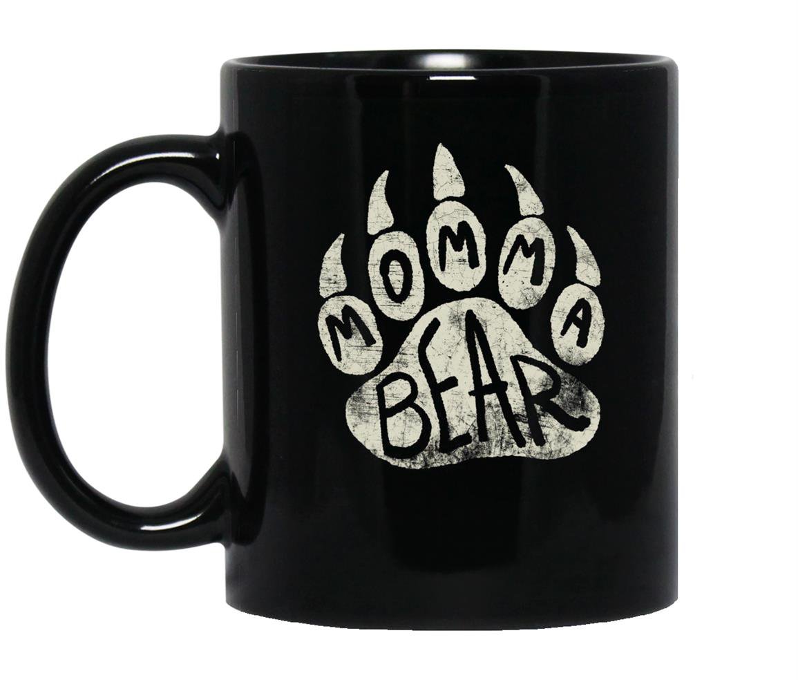 Momma bear mama bear paw print mothers day mom Mug Black