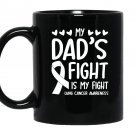 My dads fight is my fight lung cancer awareness Mug Black