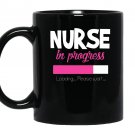 Nurse in progress funny nursing student school humor Mug Black