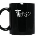 Nurse rn heartbeat heather Mug Black