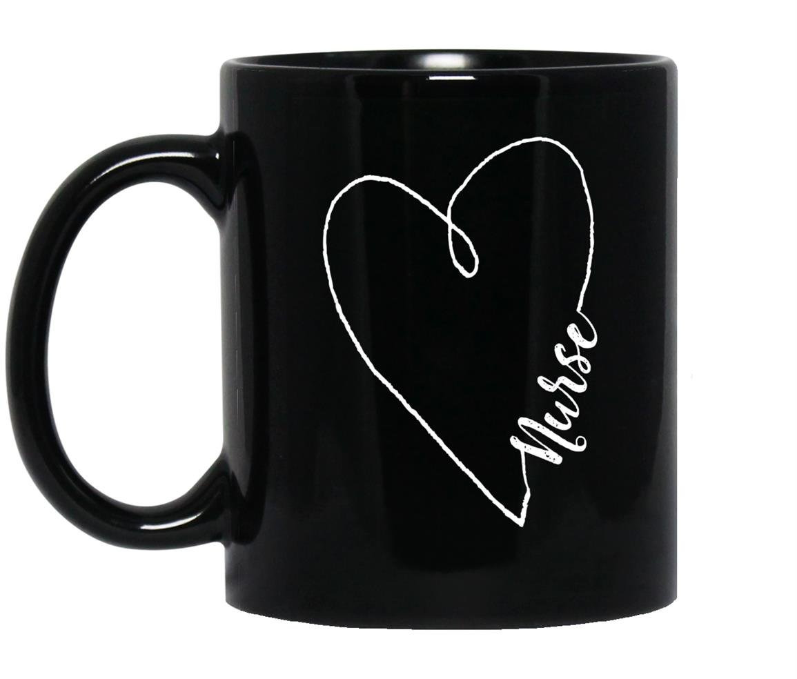 Nurses week heart light Mug Black