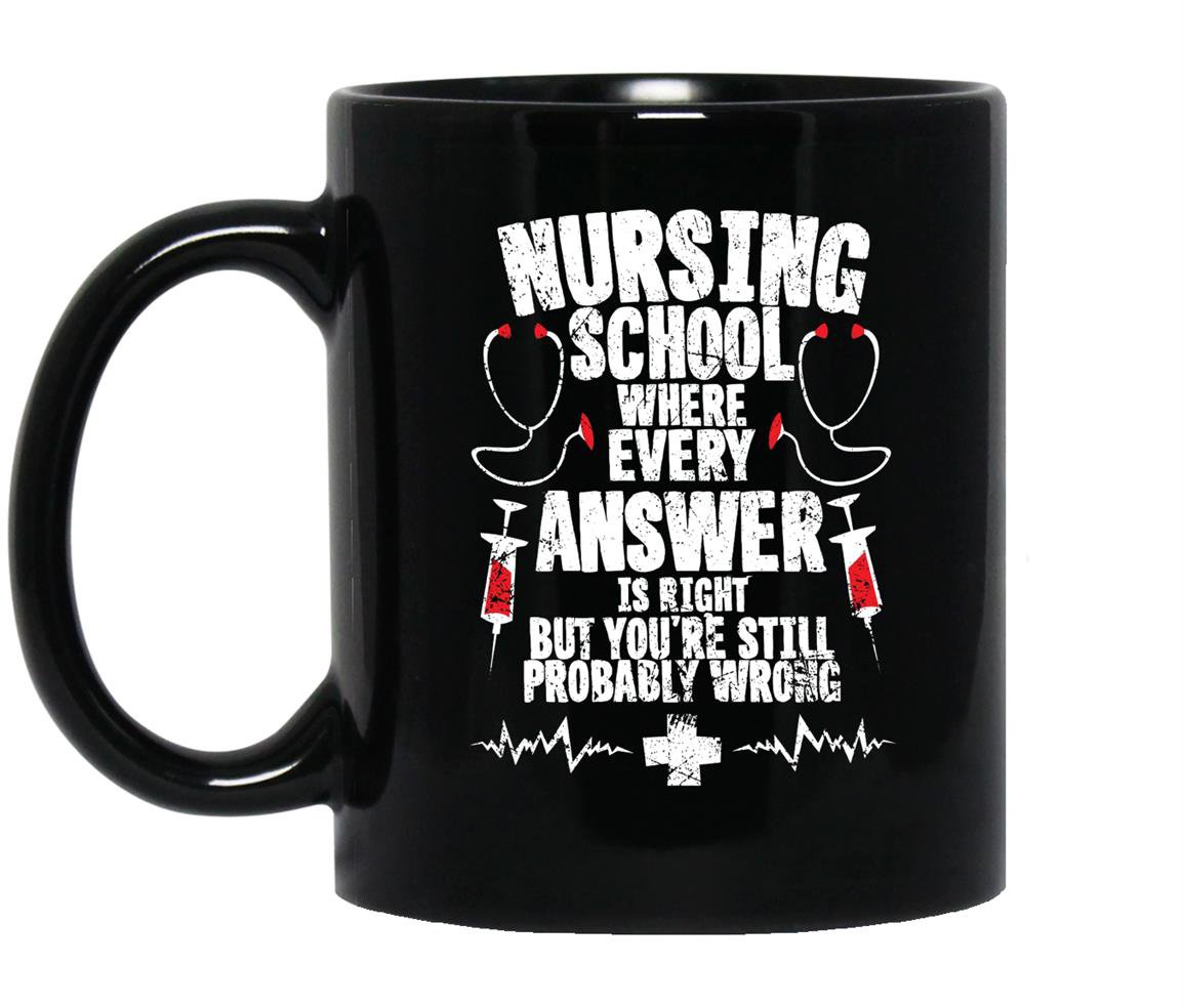 Nursing school hospital nurse student Mug Black