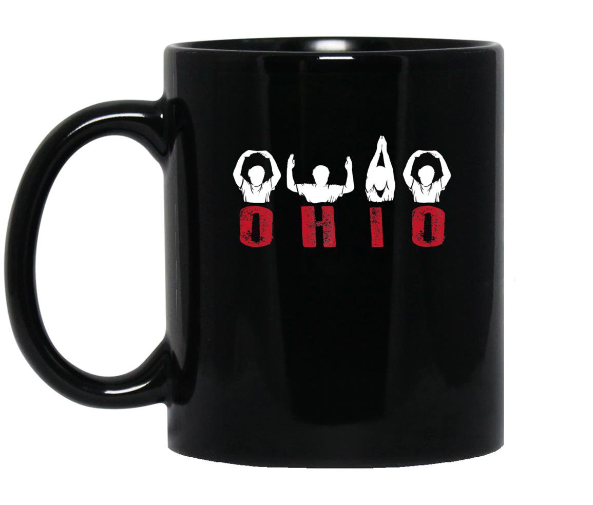 Ohio state cute proud to be ohioan letters root gift Mug Black