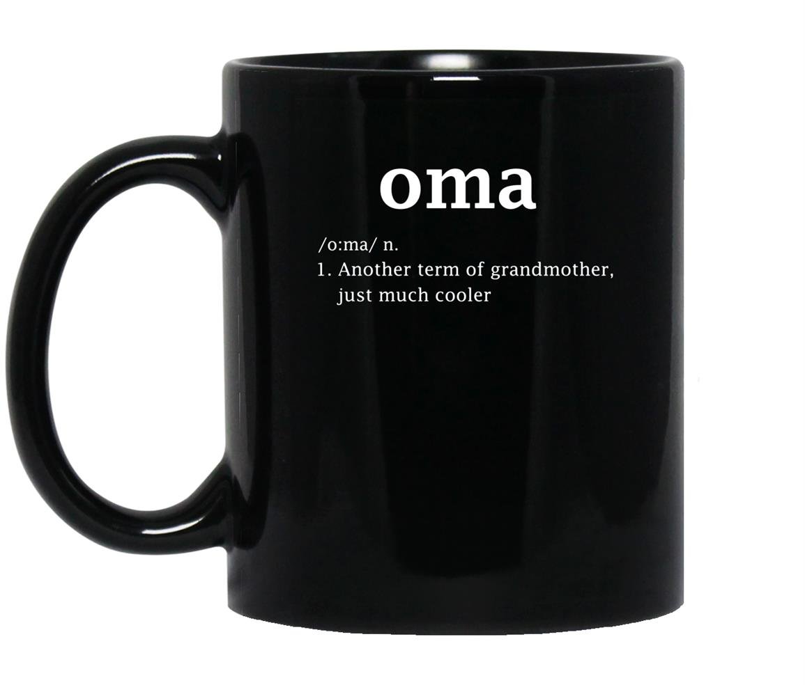 Oma definition funny gift for grandma Mug Black