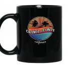 Orange county california retro palm tree Mug Black