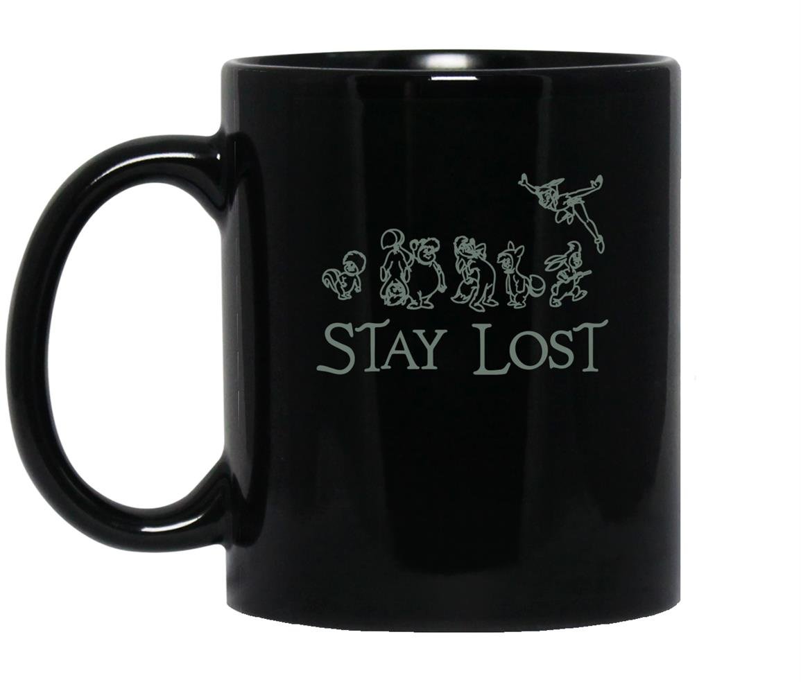 Peter pan lost boys stay lost green outline Mug Black