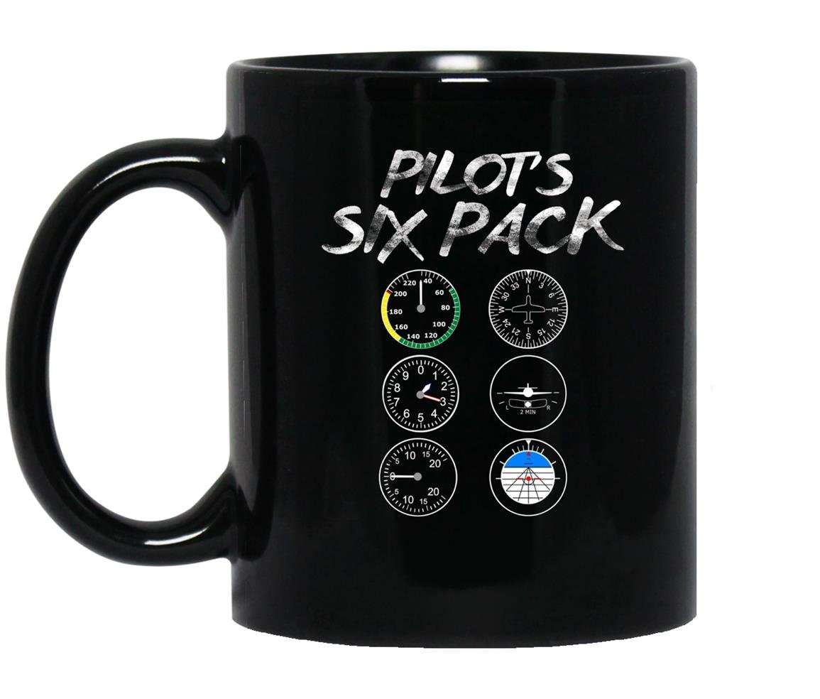 Pilots six pack aviation lovers funny Mug Black