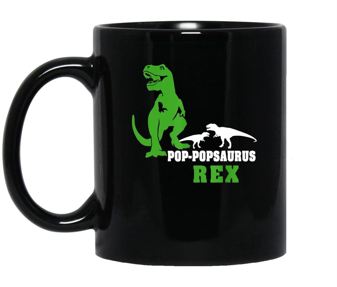 Pop popsaurus t-rex pop pop saurus dinosaur dad Mug Black