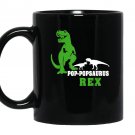 Pop popsaurus t-rex pop pop saurus dinosaur dad Mug Black