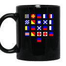 Sailing nautical signal flag secret message Mug Black