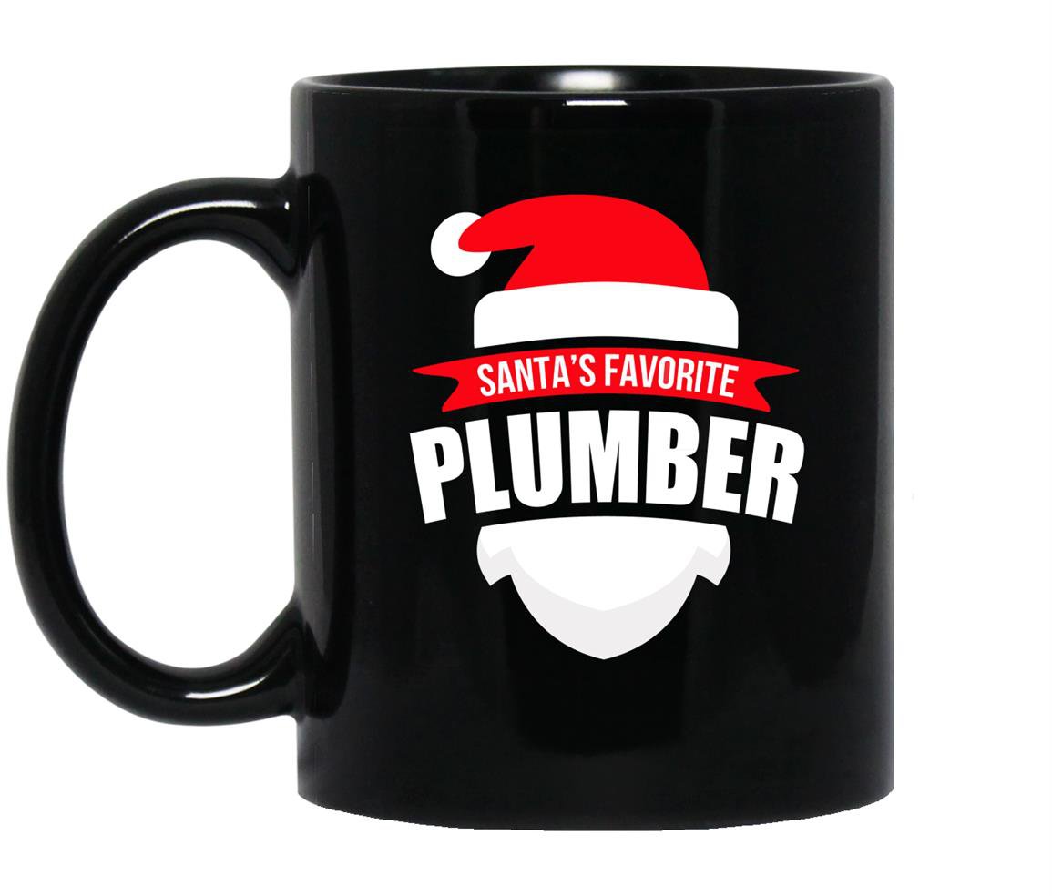 Santas favorite plumber christmas gift wear Mug Black