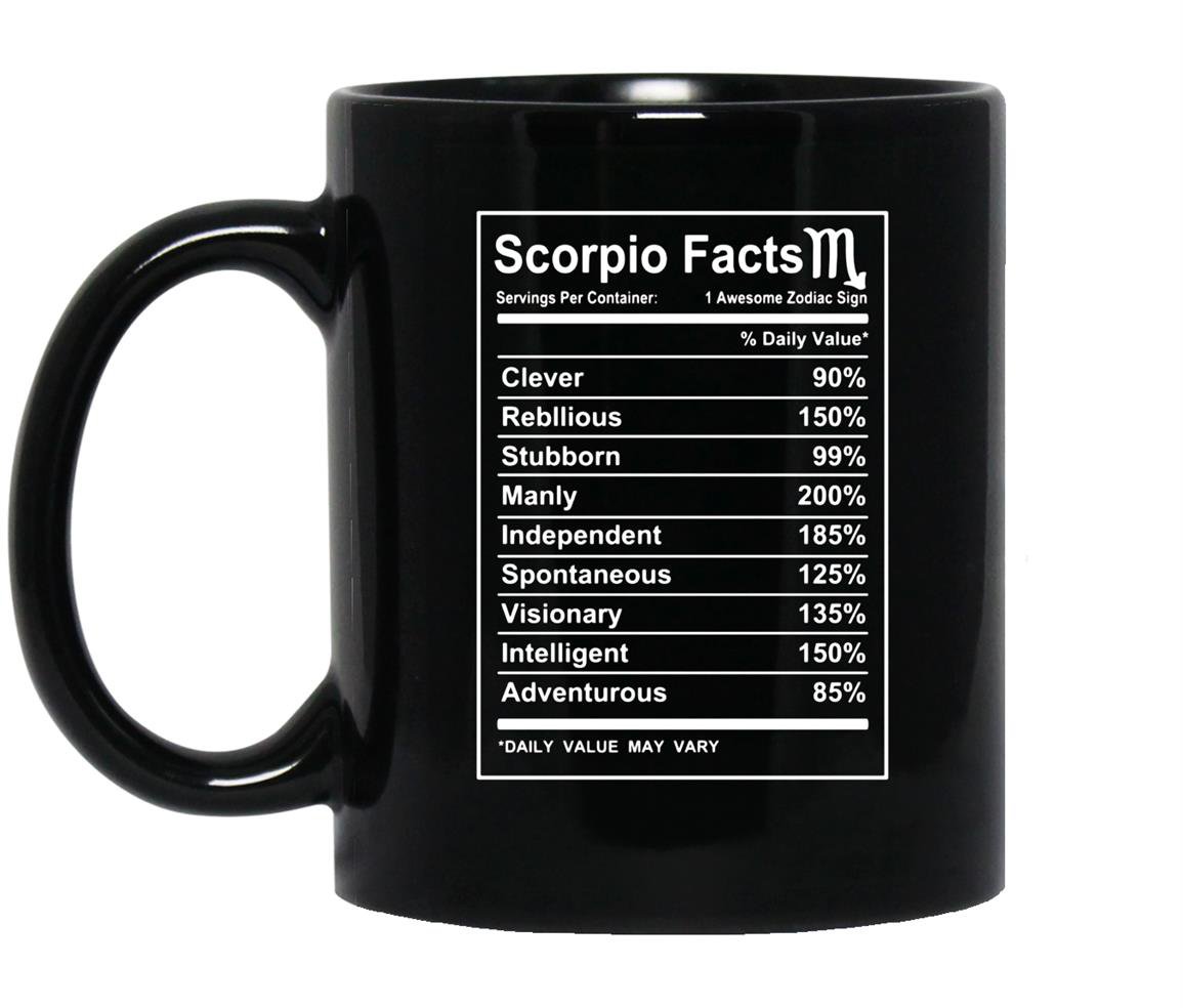 Scorpio facts funny scorpio zodiac cool short slee Mug Black