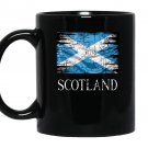 Scotland flag distressed vintage Mug Black