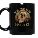 Shih tzu funny dog pet best dog ever gift birthday Mug Black