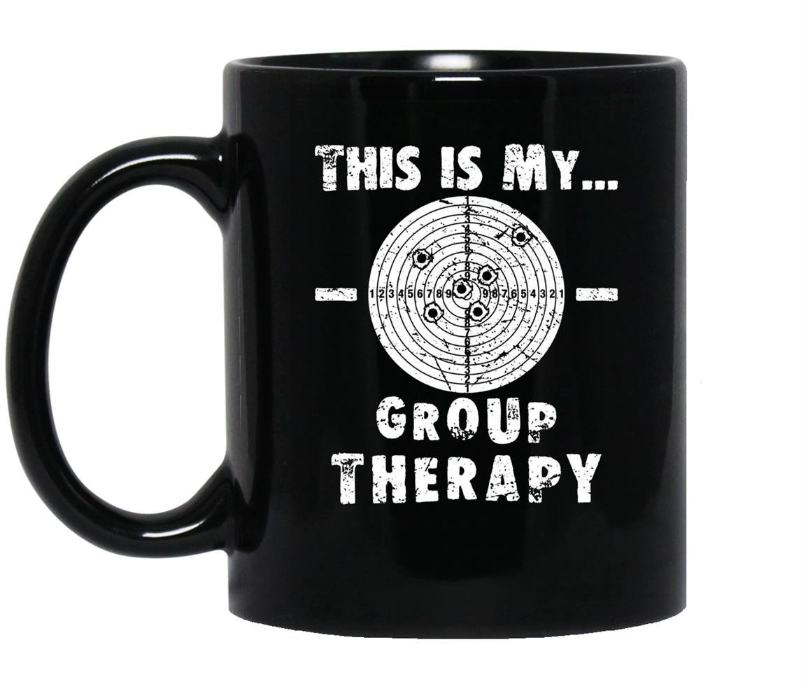 Shooting is my group therapy gun support funny Mug Black