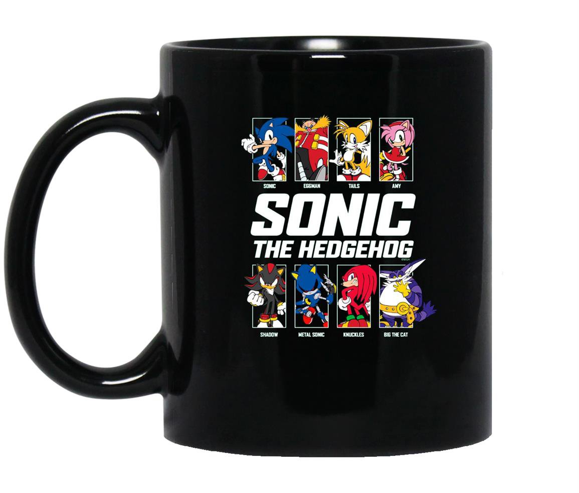 Sonic hedgehog characters royal Mug Black
