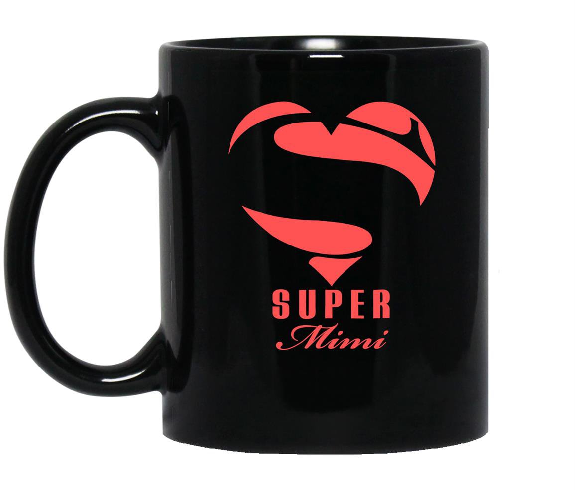 Super mimi superhero mimi gift mother father day Mug Black