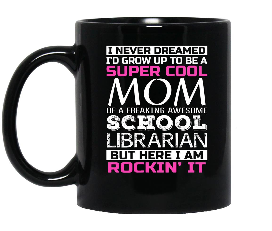 Super school librarian funny Mug Black