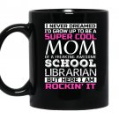 Super school librarian funny Mug Black