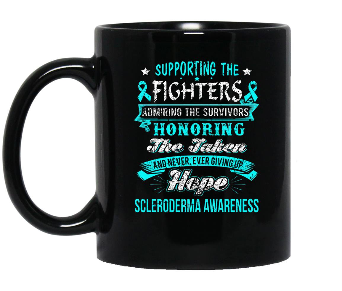 Supporting the fighters with scleroderma awareness Mug Black