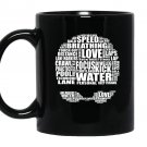 Swimming love to swim words swimmer gift Mug Black