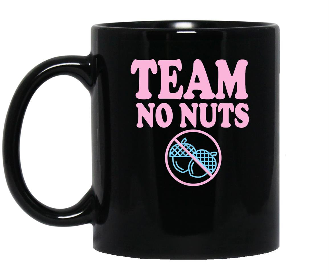 Team no nuts funny team gender reveal Mug Black