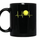 Tennis heartbeat tennis for players coaches Mug Black