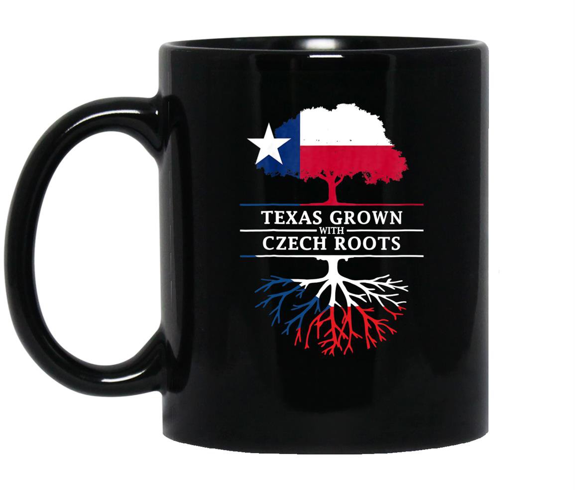 Texas grown with czech roots czech republic Mug Black