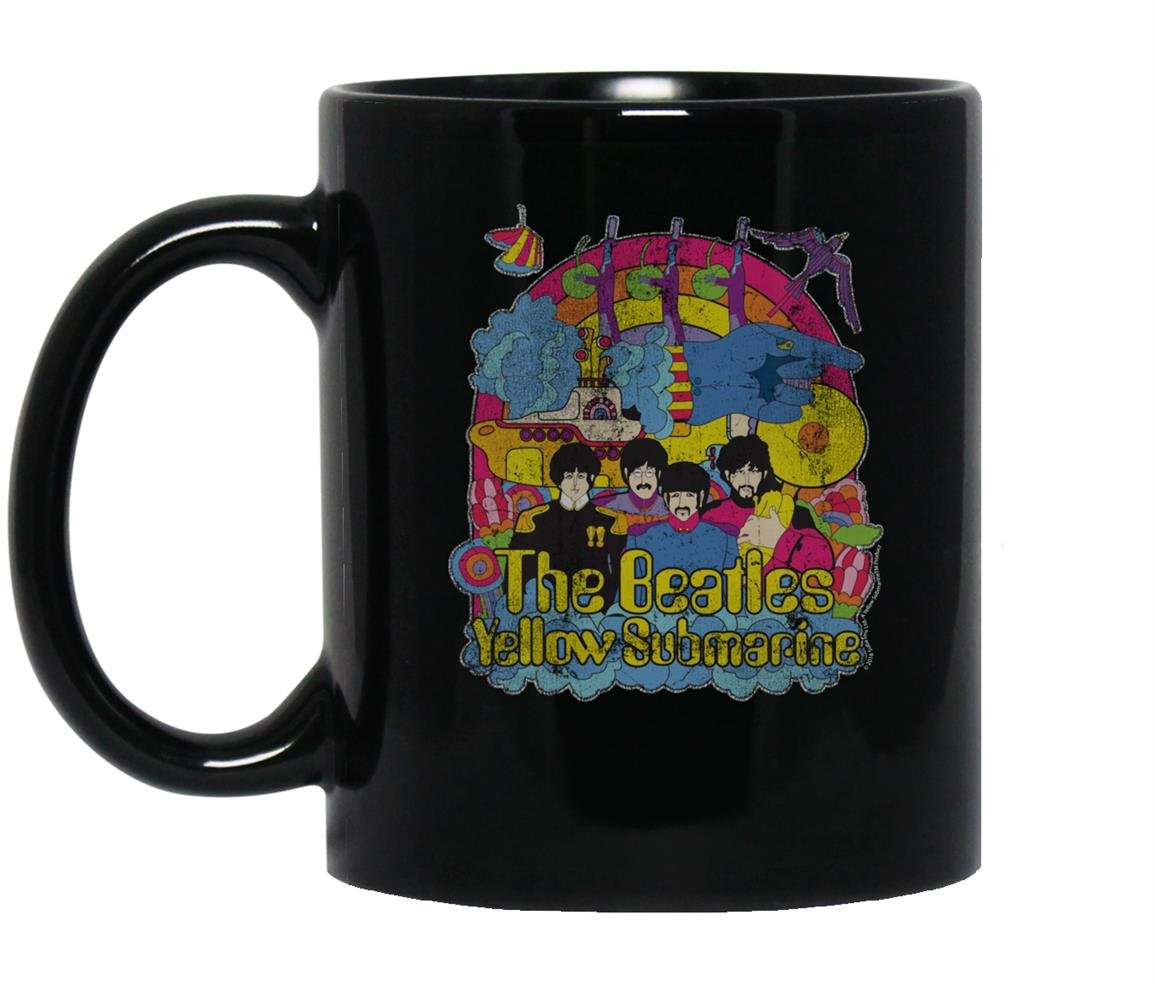 The beatles yellow submarine bursting beatles Mug Black