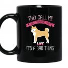 They call me crazy shiba inu lady for dog lover Mug Black