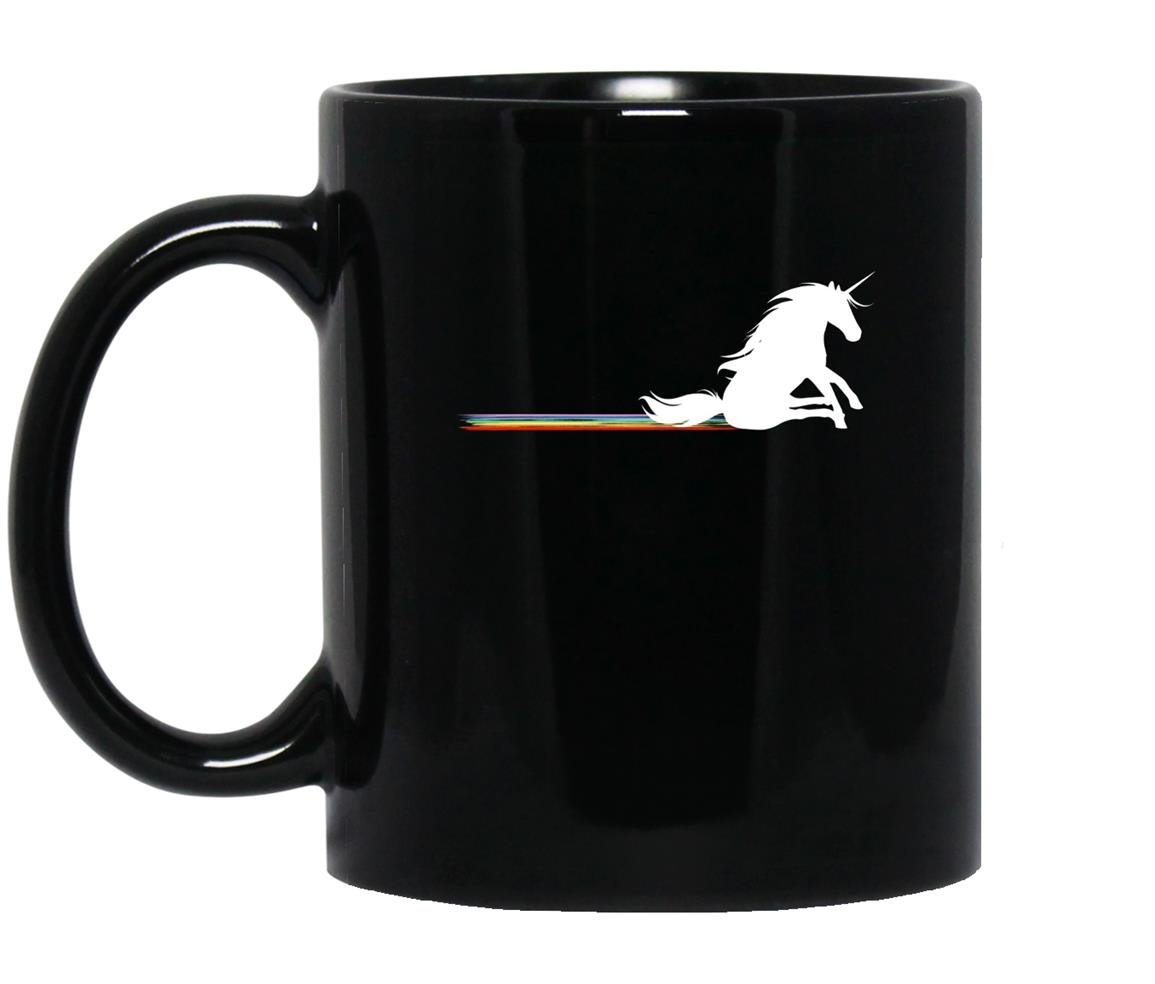 Unicorn rainbow poop bottom wiping unicorn Mug Black