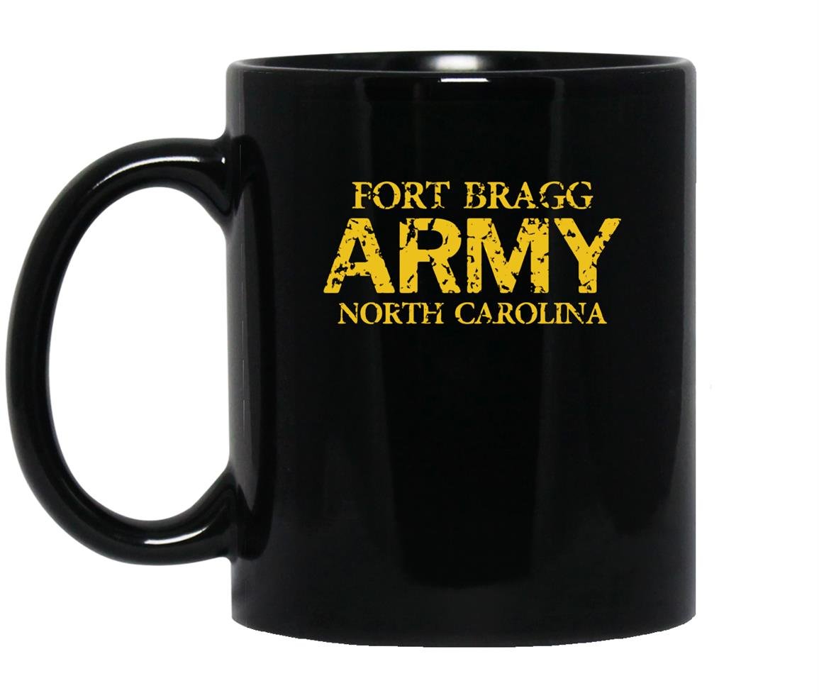 Us army fort bragg north carolina faded grunge Mug Black