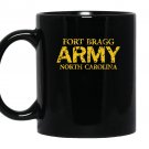 Us army fort bragg north carolina faded grunge Mug Black