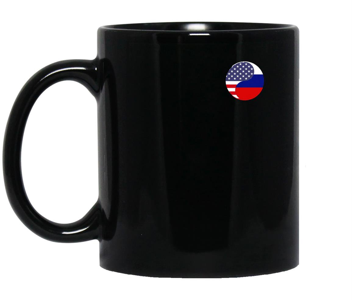 Usa russia yin yang Mug Black