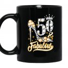50 and fabulous 50th birthday diamond gift Mug Black