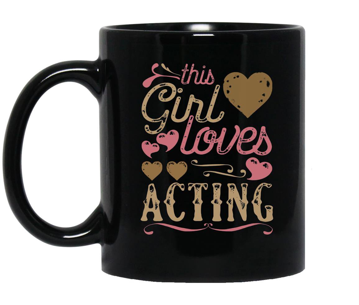 Acting actress cranberry Mug Black