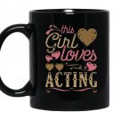 Acting actress cranberry Mug Black