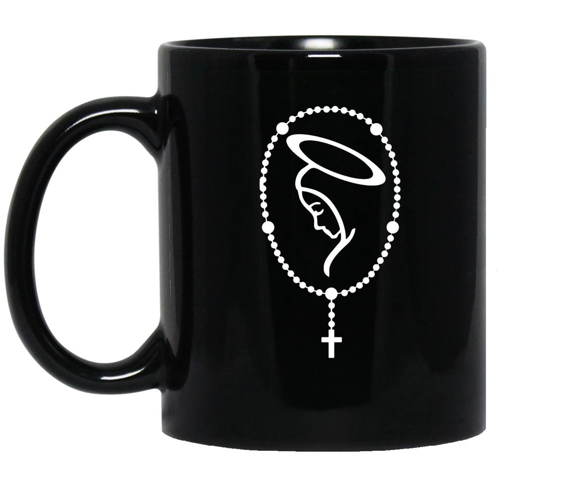 Holy rosary catholics Mug Black