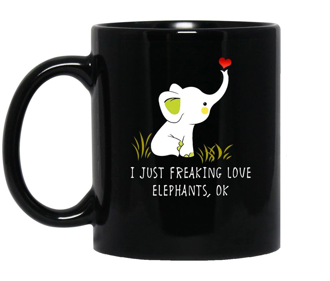 Love elephants freaking Mug Black