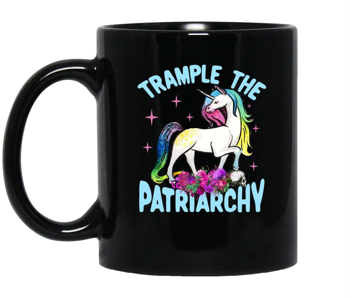 Trample patriarchy unicorn feminist Mug Black