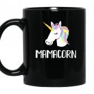Unicorn mom and baby mamacorn mama mother day gift Mug Black
