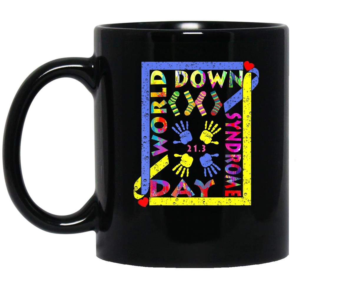 World down syndrome day support and awareness 3 21 Mug Black