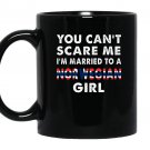 You cant scare me im married to a norwegian Mug Black